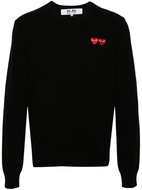 Comme Des Garçons Play Heart-patch wool jumper