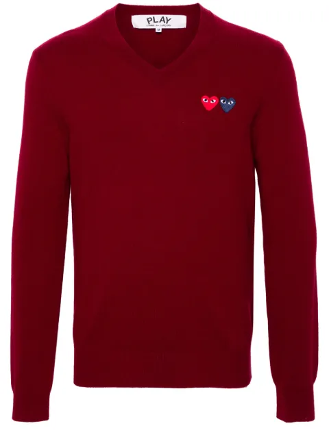 Comme Des Garçons Play heart-patch wool jumper