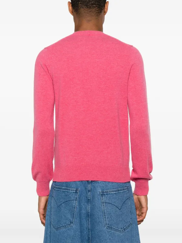 COMME des GARÇONS ピンク Vネックセーター Play Comme des Garçons: V-Neck Sweater (Light Pink) | DSMNY