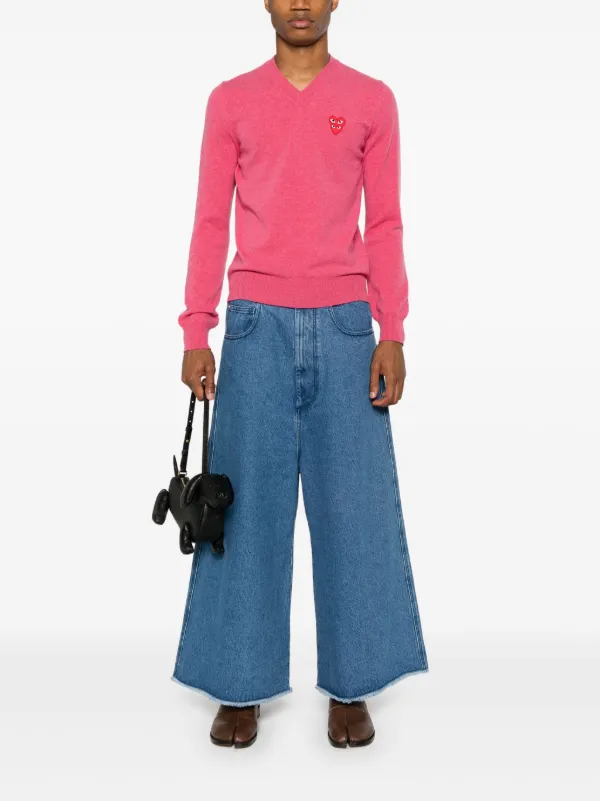 Comme Des Garçons Play Vネック セーター | ピンク | FARFETCH JP