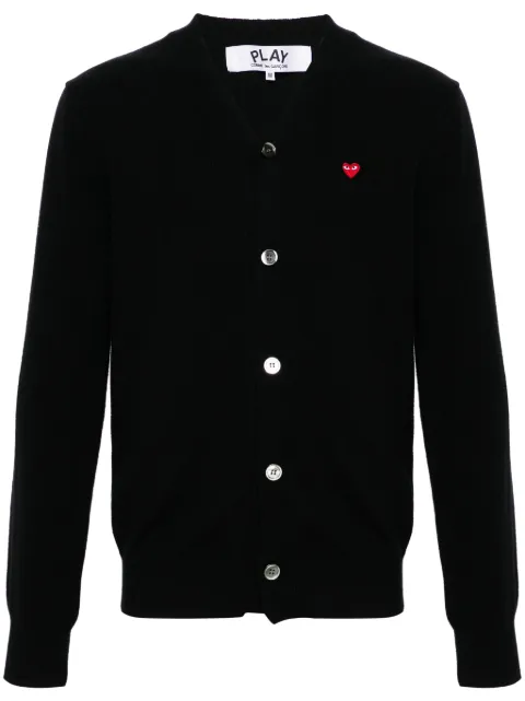 Comme Des Garçons Play heart-patch wool cardigan
