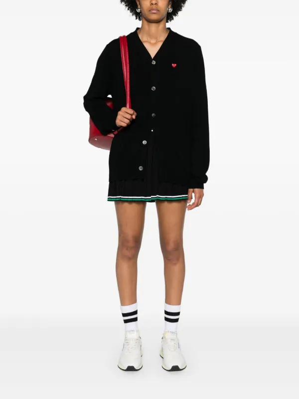 Comme Des Garçons Play ハートパッチ カーディガン | ブラック