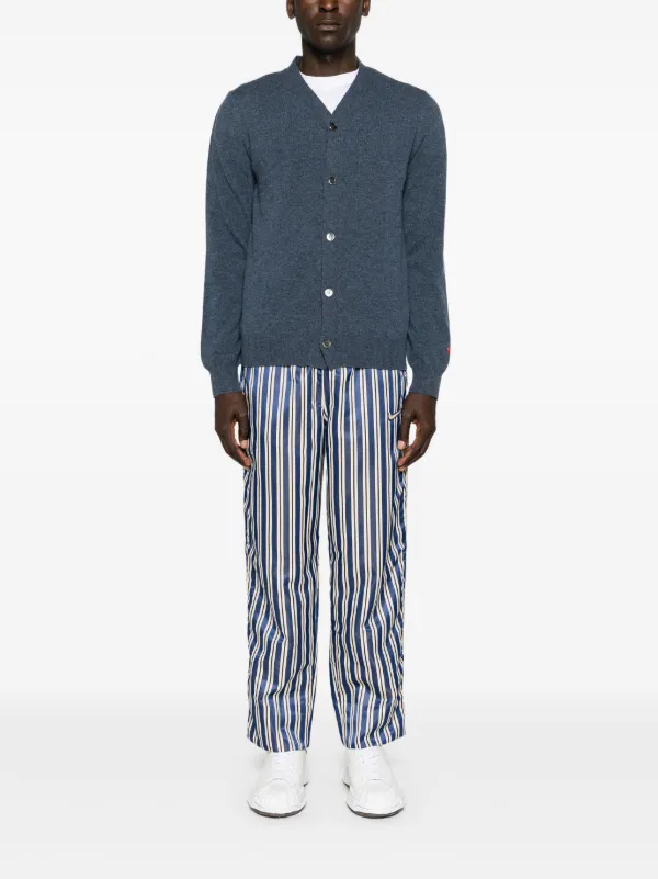 Comme Des Garçons Play ハートパッチ カーディガン | ブルー