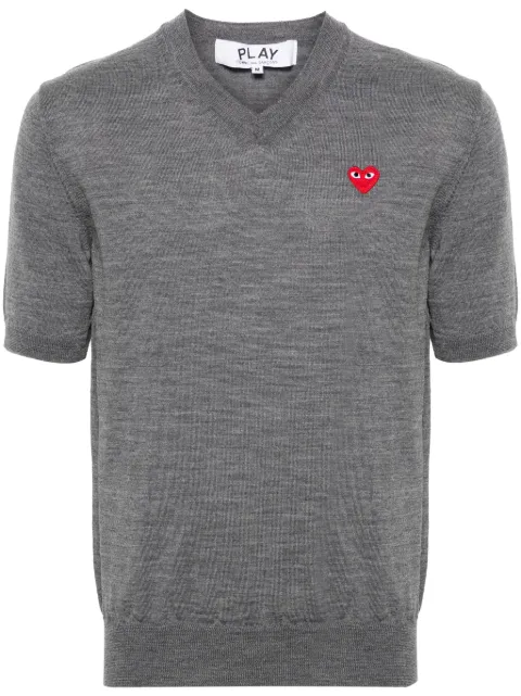 Comme Des Garçons Play heart-patch wool jumper