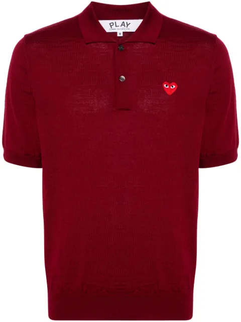 Comme Des Garçons Play heart-patch wool polo shirt