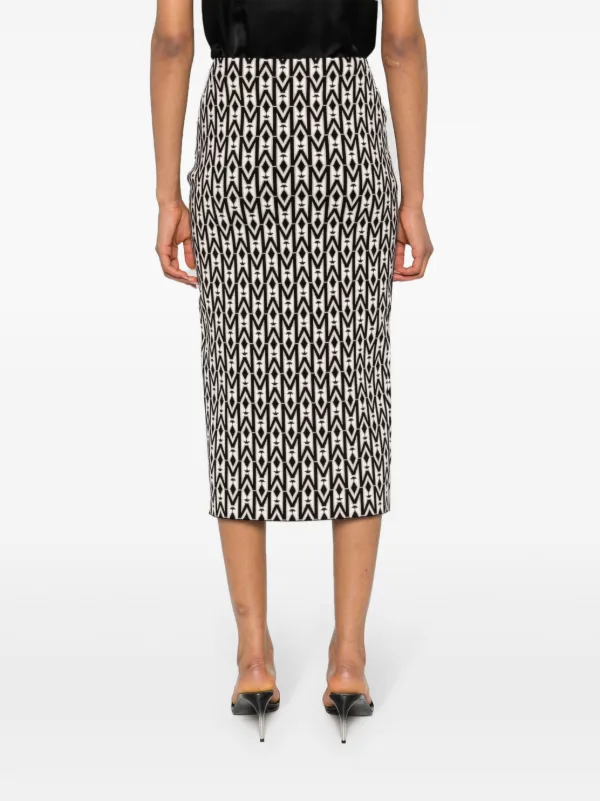 スカート Geometric Pattern Knitted Skirt size1 Geometric Pattern Knitted Skirt(1 GREY): Mame Kurogouchi