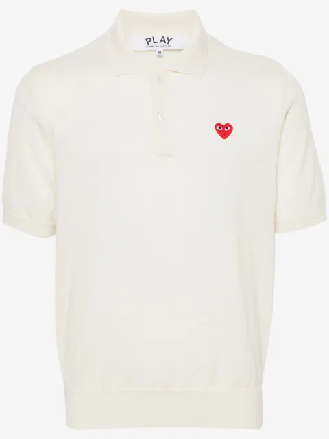 Comme Des Garçons Play playera tipo polo con parche de corazón