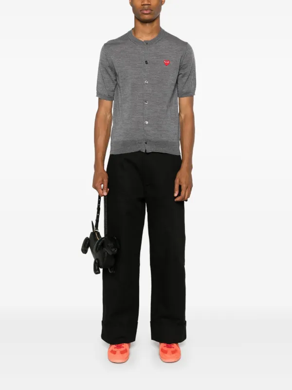 Comme Des Garçons Play ハートパッチ カーディガン | グレー