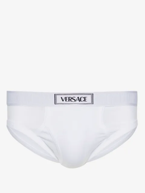 Versace calzones de algodón tejido de canalé