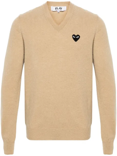 Comme Des Garçons Play heart-patch wool jumper