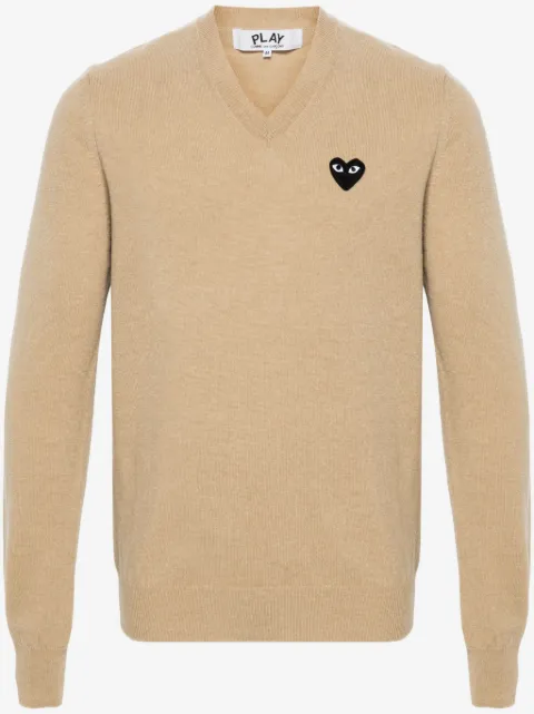Comme Des Garçons Play heart-patch wool jumper