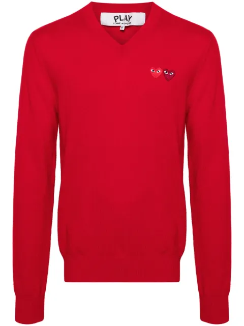 Comme Des Garçons Play heart-patch wool jumper