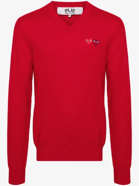 Comme Des Garçons Play heart-patch wool jumper