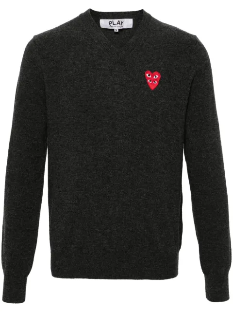 Comme Des Garçons Play heart-patch wool jumper