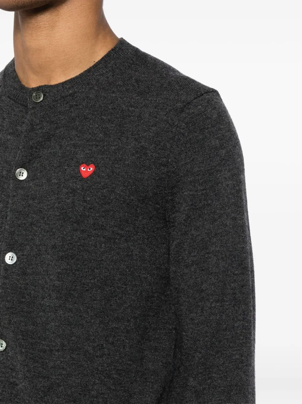 Comme Des Garçons Play Vest met logo-embleem Zwart