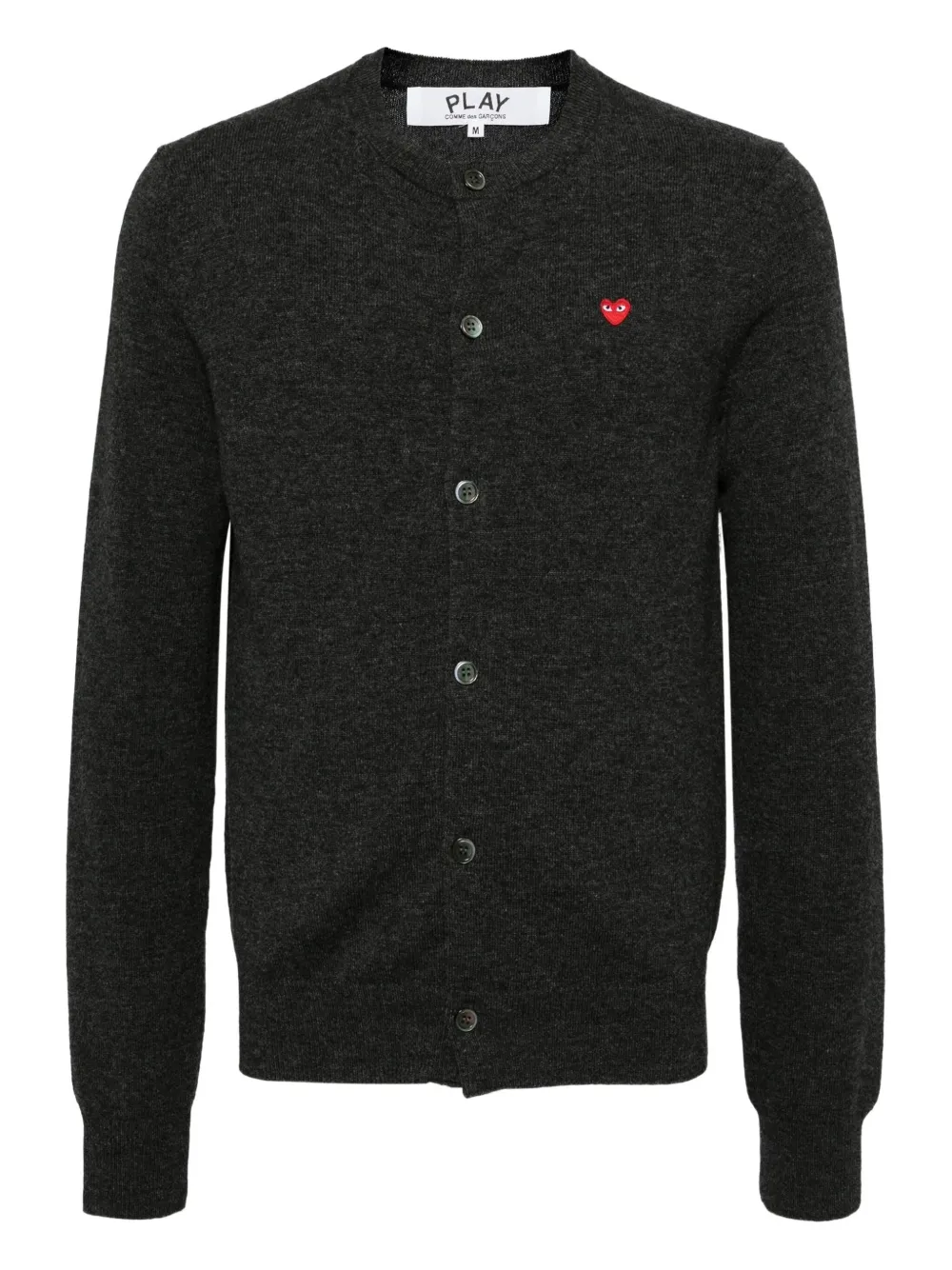 Comme Des Garçons Play logo-emblem cardigan | Black | Image 1