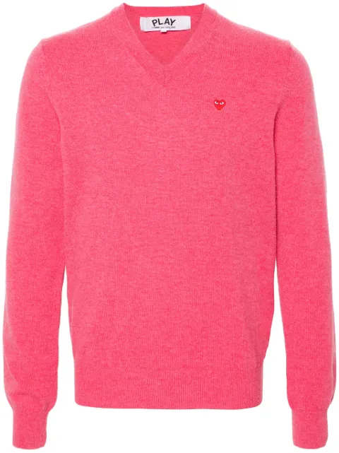 Comme Des Garçons Play heart-patch wool jumper
