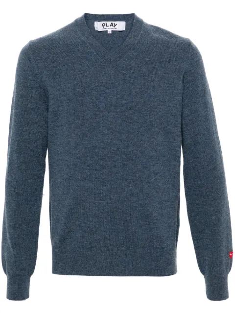 Comme Des Garçons Play heart-patch wool jumper