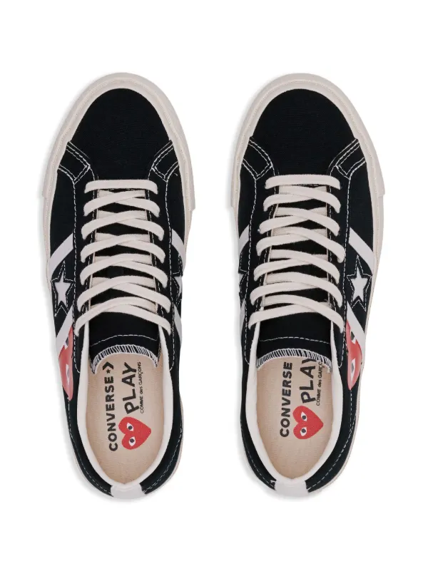 Comme Des Garcons Play x Converse One Star Academy Pro Sneakers Black FARFETCH