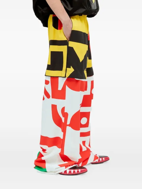 Walter Van Beirendonck patchwork panelled track pants 