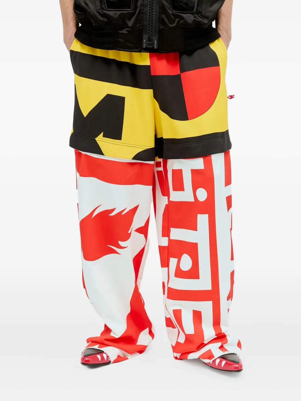 Walter Van Beirendonck Patchwork Panelled Track Pants In Multi