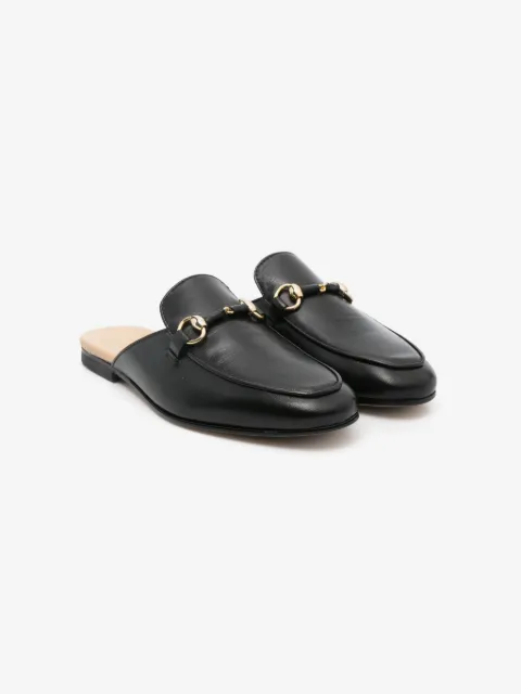 Gallucci Kids horsebit-detail leather slippers