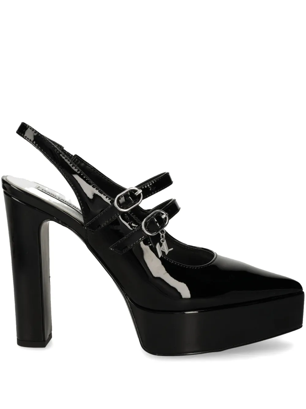 Karl Lagerfeld 130mm leather pumps Black