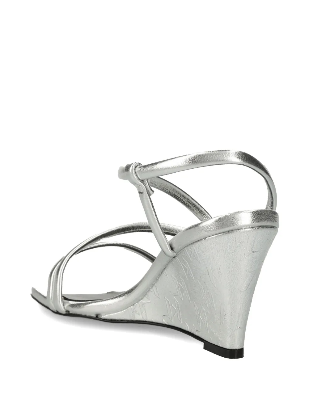 Karl Lagerfeld 85mm leather pumps Silver