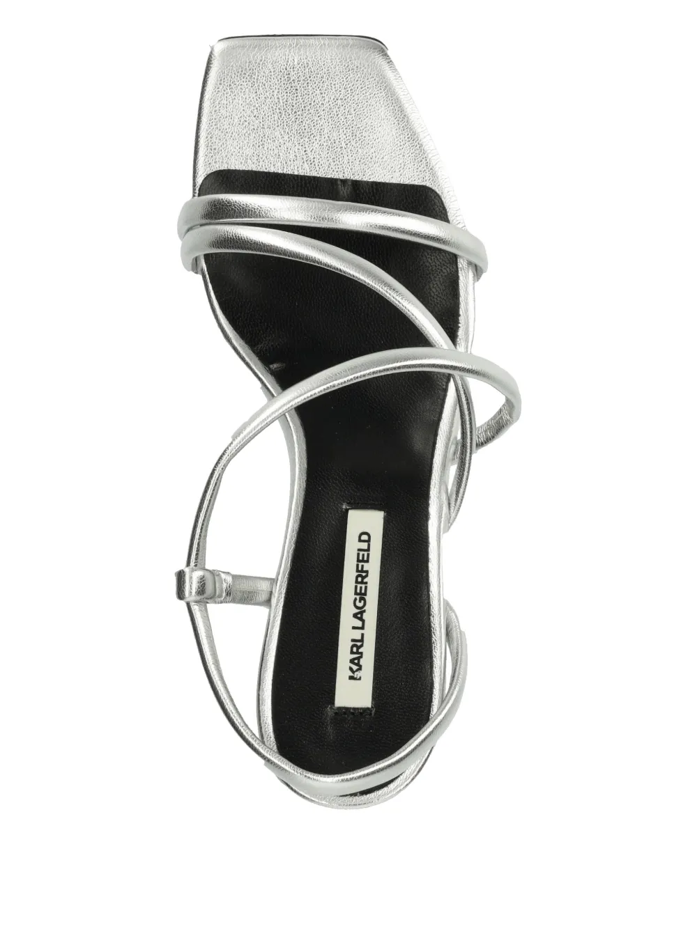 Karl Lagerfeld 85mm leather pumps Silver