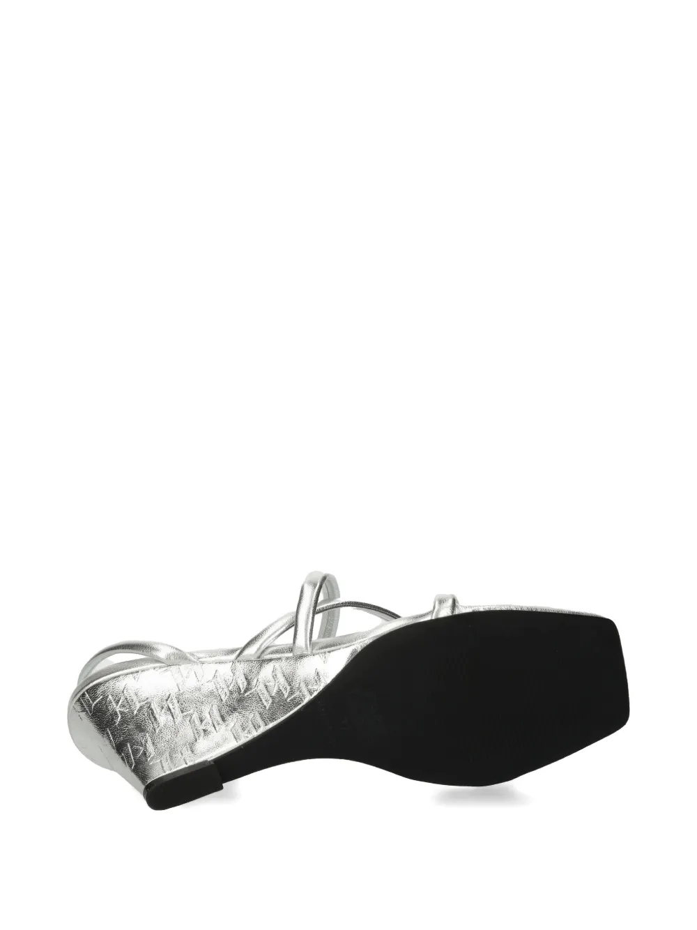 Karl Lagerfeld 85mm leather pumps Silver