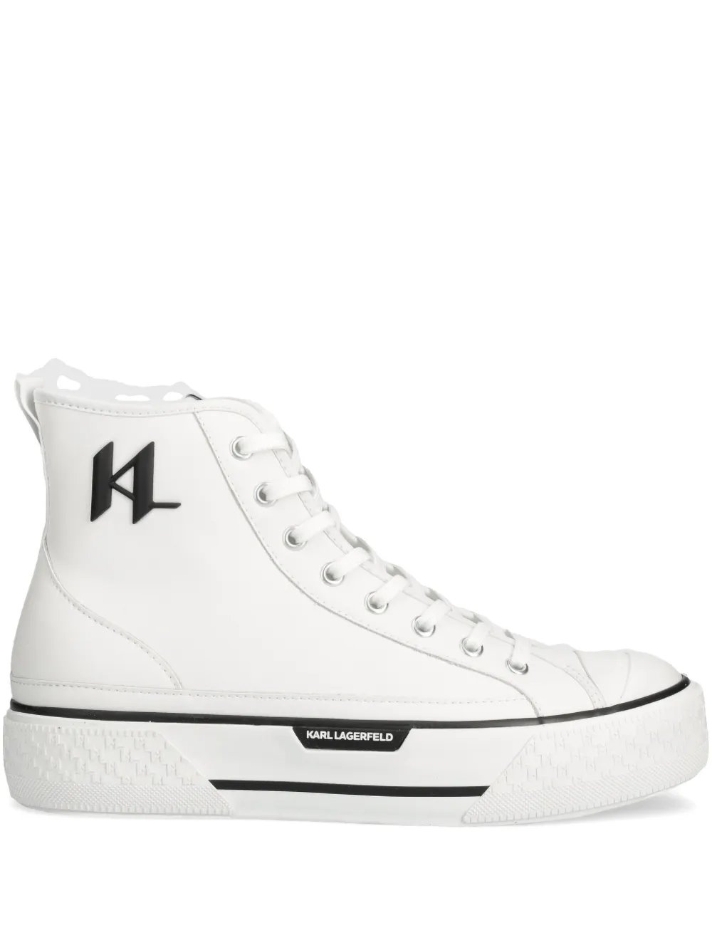 Karl Lagerfeld leather sneakers White