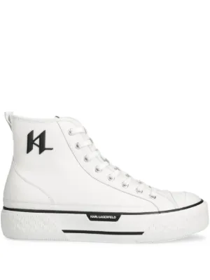 Karl Lagerfeld ロゴ ハイカットスニーカー | ブラック