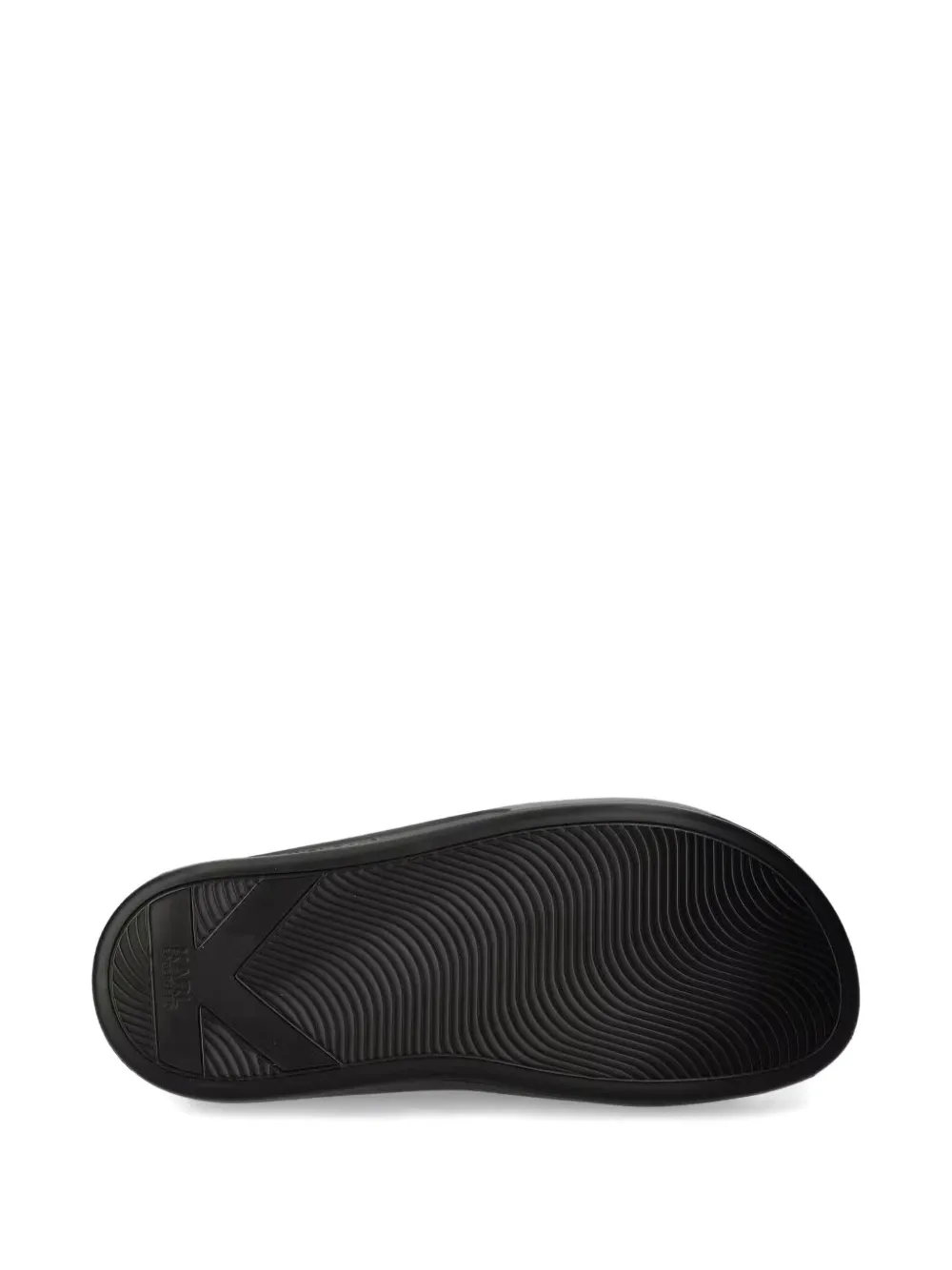 Karl Lagerfeld leather slides Black