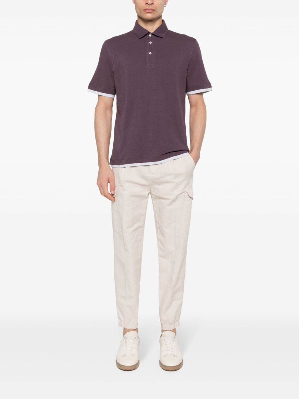 Brunello Cucinelli Piqué poloshirt Paars