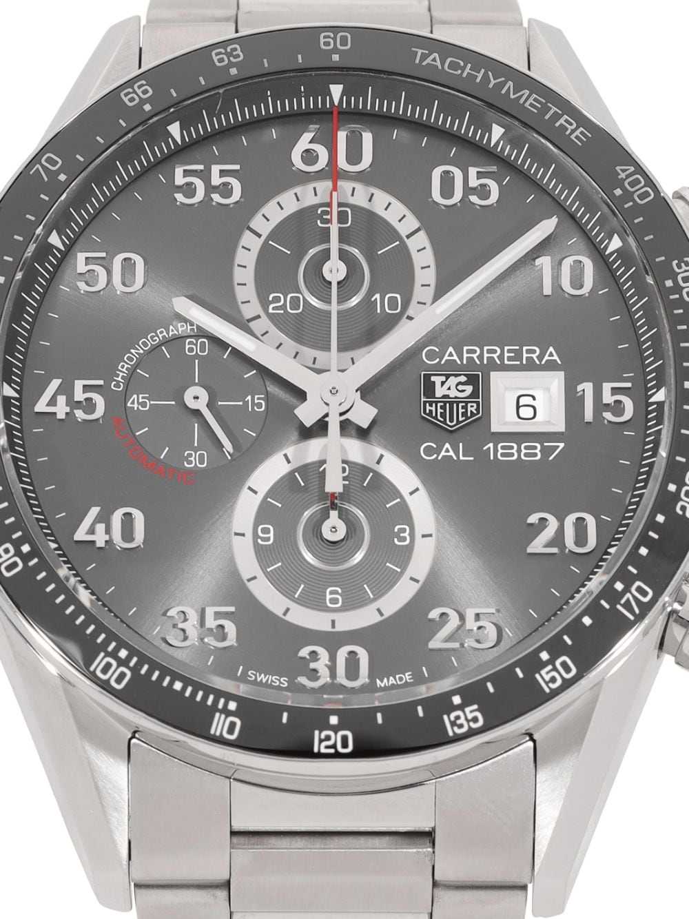 Pre-owned Tag Heuer  Carrera Calibre 1887 43mm In Grey