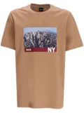 BOSS graphic-print cotton T-shirt - Brown