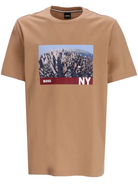 BOSS graphic-print cotton T-shirt