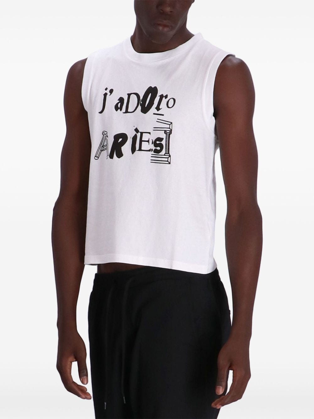 Aries T-shirt met print Wit