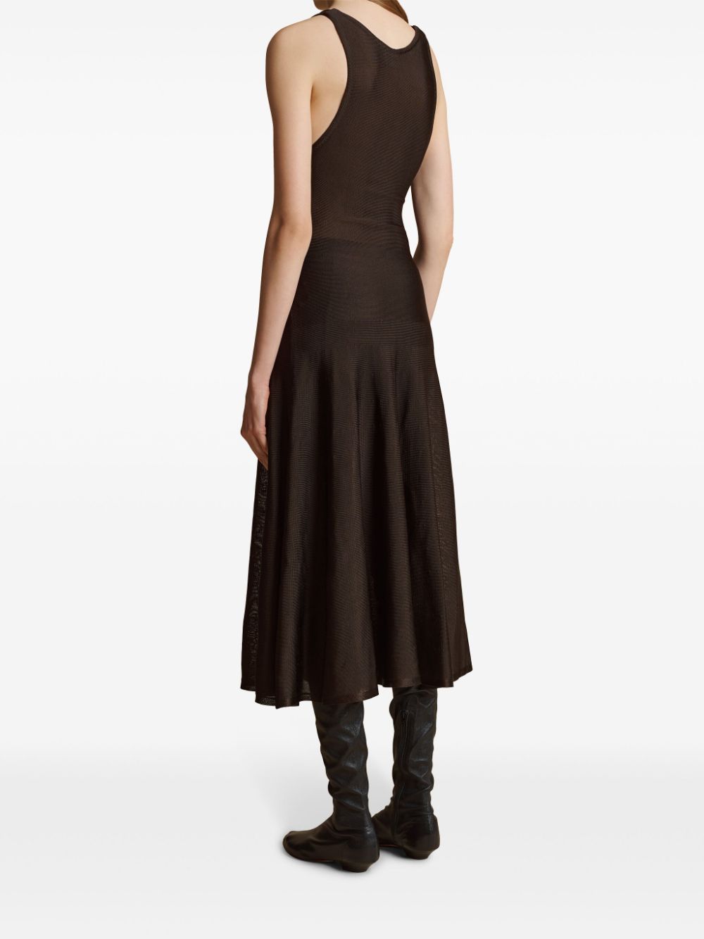 Shop Khaite Hencil Dress In Brown