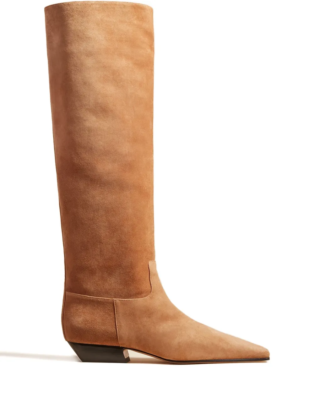 Khaite Marfa Leather Boots In Brown