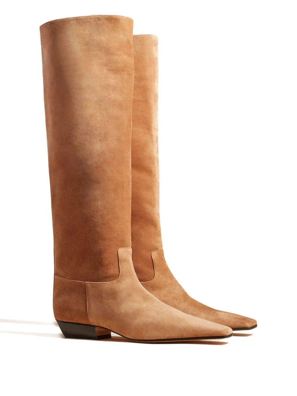 Khaite Marfa Leather Boots In Brown