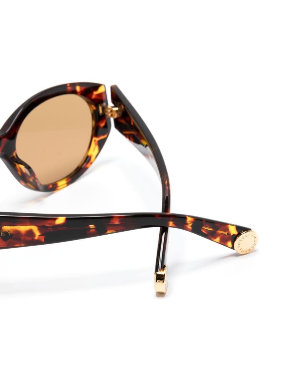 Stella McCartney Eyewear Zonnebril met schildpadschild-design Bruin