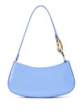 STAUD Ollie patent-leather shoulder bag - Blue