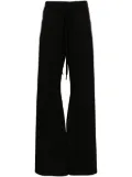 Andrea Ya'aqov drawstring flared trousers - Black