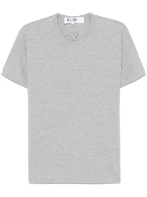 Comme Des Garçons Play Play heart-emblem T-shirt | Grey | FARFETCH