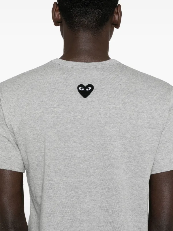 Comme Des Garçons Play Signature heart-patch T-shirt | Grey