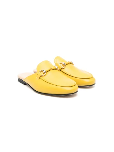 Gallucci Kids buckle-detail leather slippers 