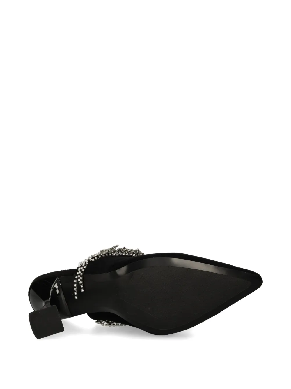 Karl Lagerfeld 90mm Debut Ii Fringed Mules In Black