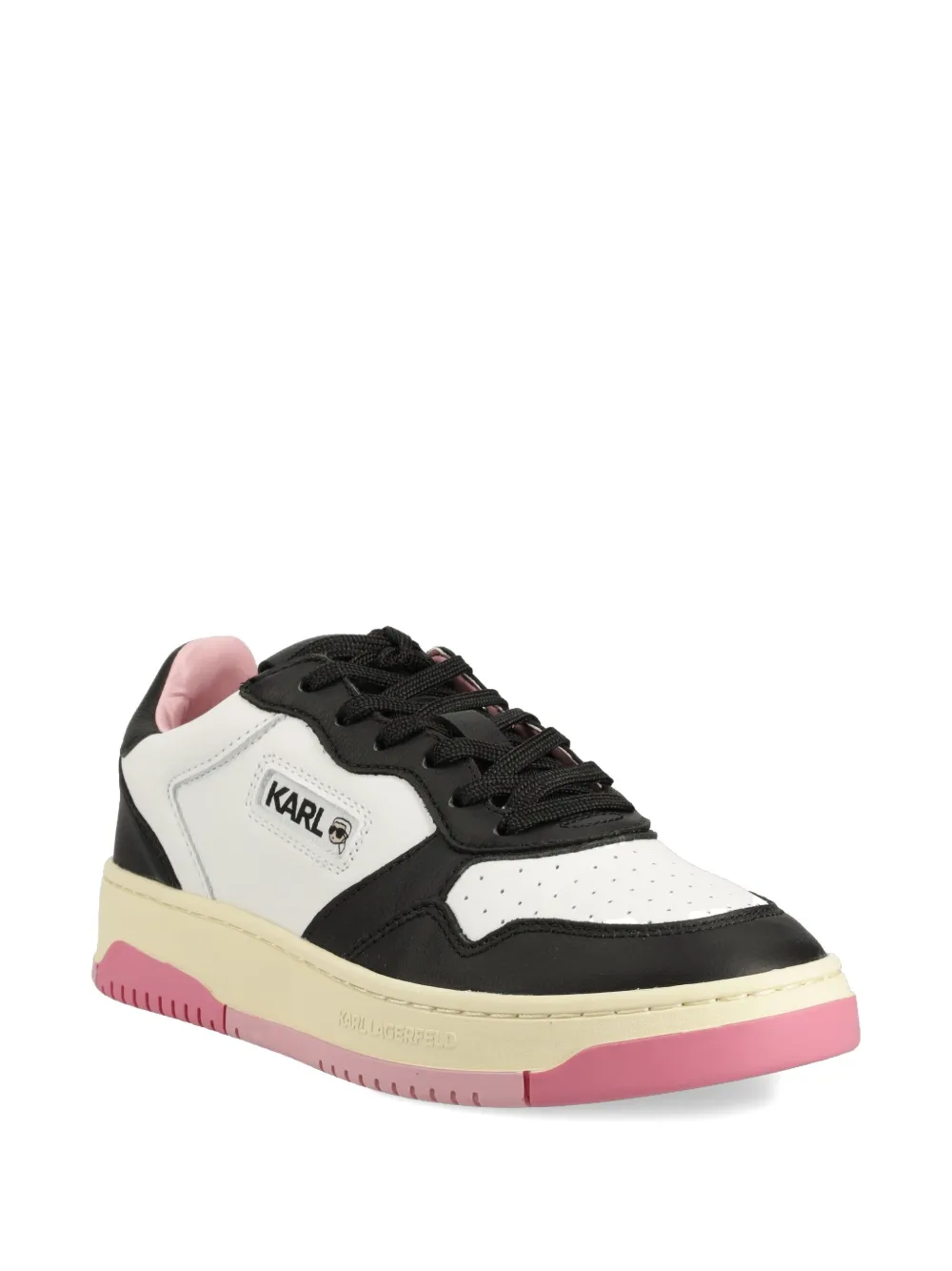 Karl Lagerfeld Leren sneakers - Zwart