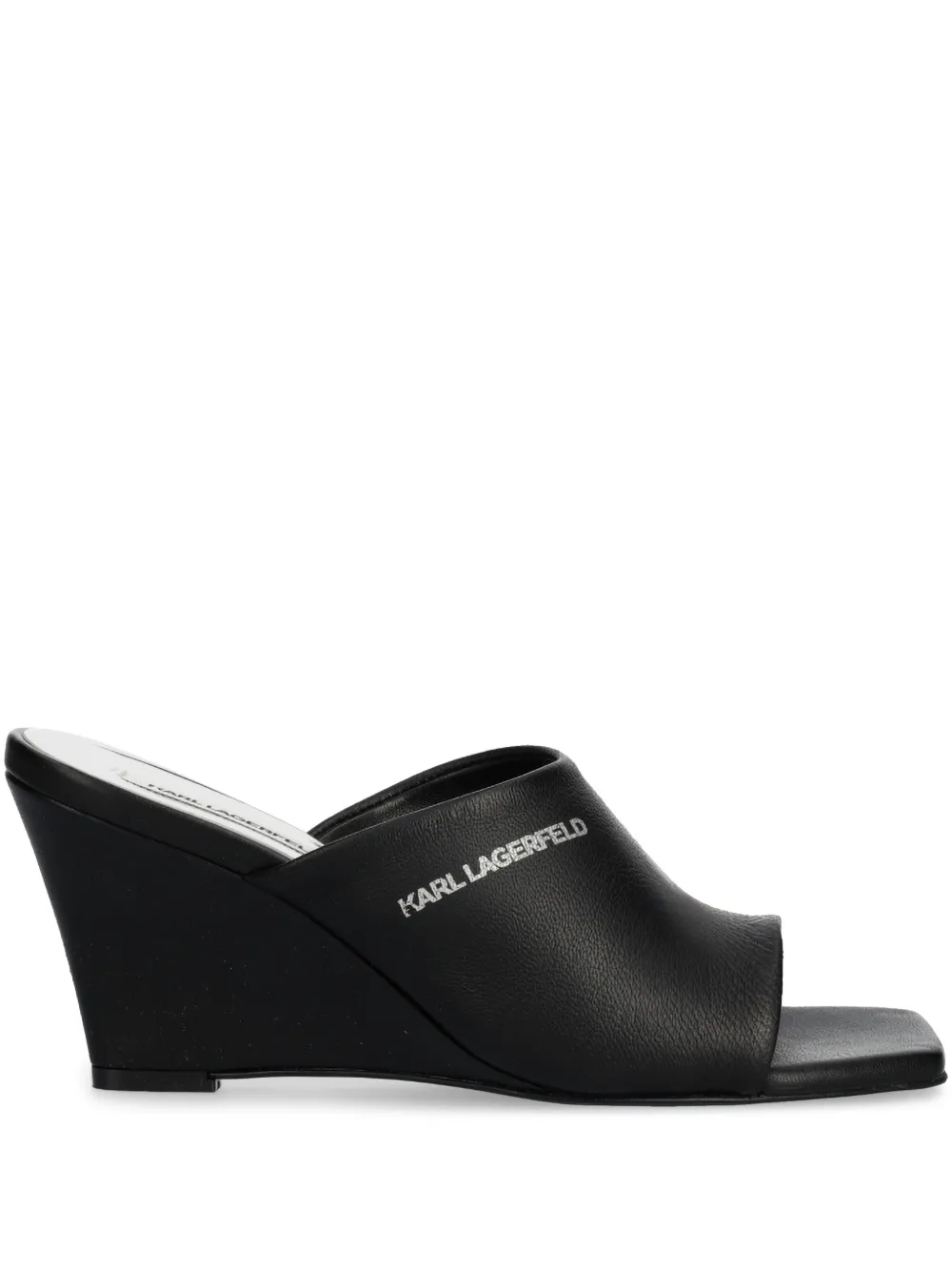 Karl Lagerfeld logo-print mules Black